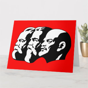 Tarjeta Lenin, Marx, Engels, Unión Soviética, Comunismo