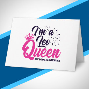Tarjeta Leo Birthday Queen Astrology Zodiac Sign Soul