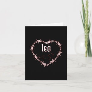 Tarjeta Leo Constellation Gothic Dark Edgy Cumpleaños