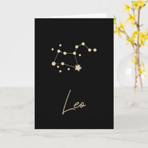 Tarjeta Leo Constellation Zodiac
