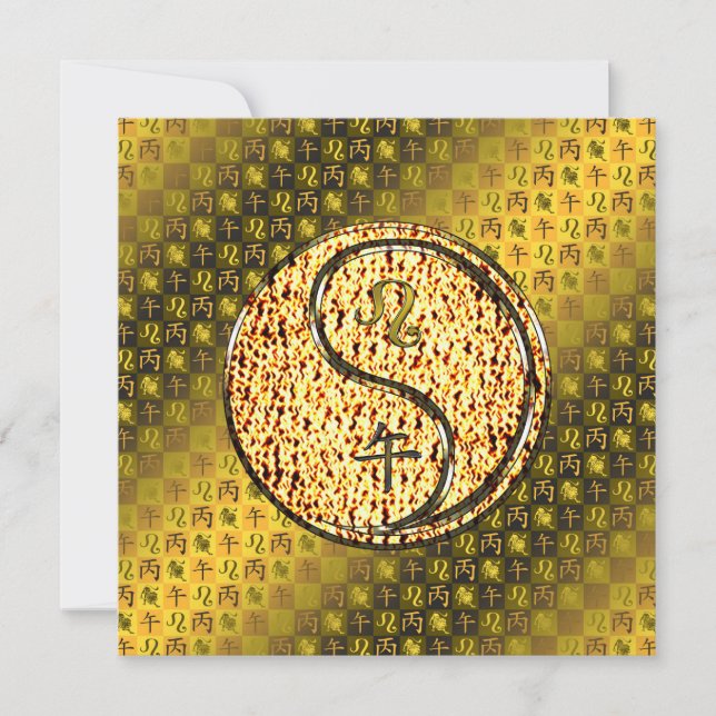 Tarjeta Leo & Fire Horse (Anverso)