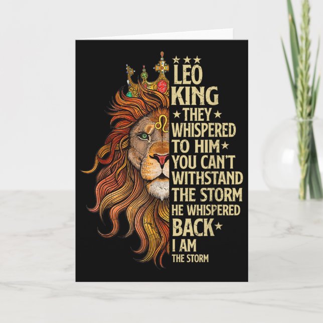 Tarjeta Leo King They Whispered To Him You Cant With Stand (Anverso)