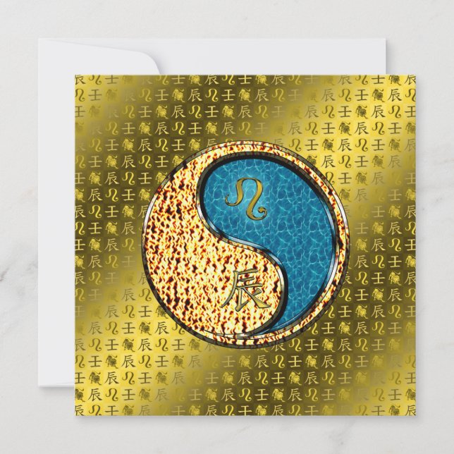 Tarjeta Leo & Water Dragon (Anverso)