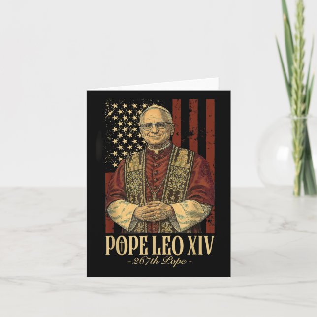 Tarjeta Leo Y Estados Unidos El Papa Leo Xiv (Anverso)