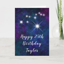 Tarjeta Leo Zodiac Constellation Feliz cumpleaños