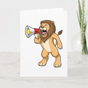 Tarjeta León con micrófono