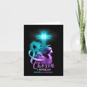 Tarjeta León cristiano cruza la biblia religiosa versus su