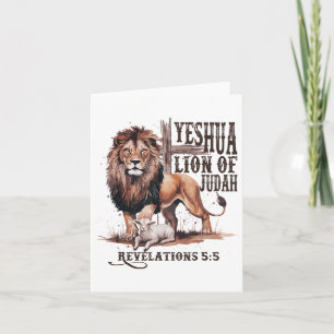 Tarjeta León De Judá Yeshua Jesús Biblia Christi Religioso