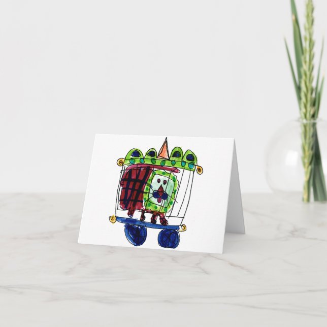 Tarjeta León del circo • Daneille Brito, edad 6 (Anverso)