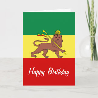 Tarjeta León del reggae de Rasta de Judah