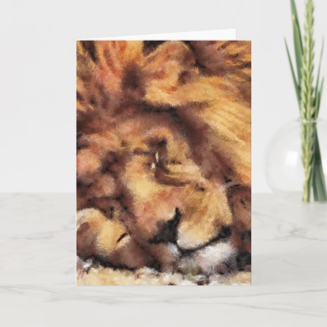 Tarjeta León durmiente (Anverso)