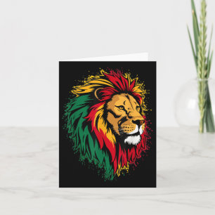 Tarjeta León jamaicano bandera rasta jamaicana león de Jud