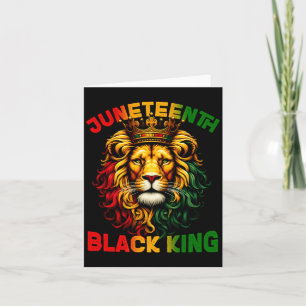 Tarjeta león juneteenth rey negro melanina día del padre t