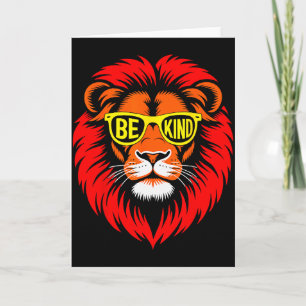 Tarjeta León Motivacional Inspirador Amable Bondad