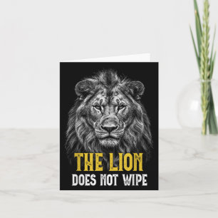 Tarjeta León No Limpia - Meme Divertido de León