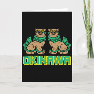 Tarjeta León Okinawa Guardian Shisa Marcial Japonés