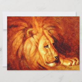 Tarjeta León que descansa