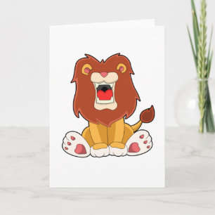 Tarjeta León rugiente
