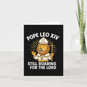 Tarjeta León Ruidoso Del Papa Leo Xiv Por El Señor Niño Gi