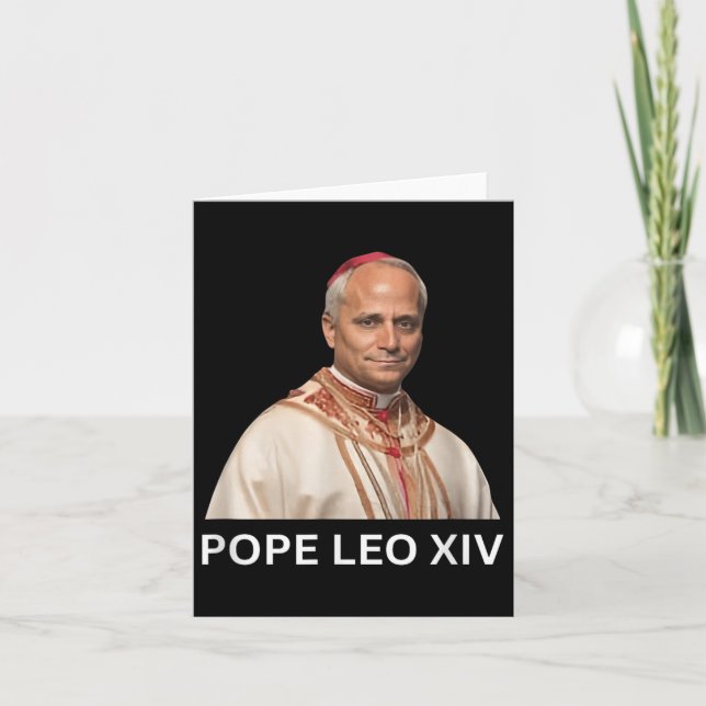 Tarjeta León Xiv, Dios bendiga al Papa León Xiv Tee (Anverso)