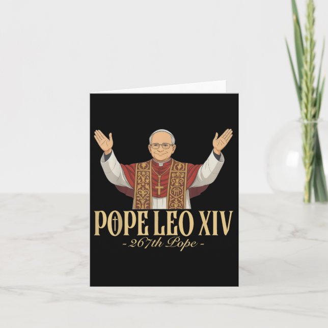 Tarjeta León Xiv Iglesia Católica Bendición (Anverso)