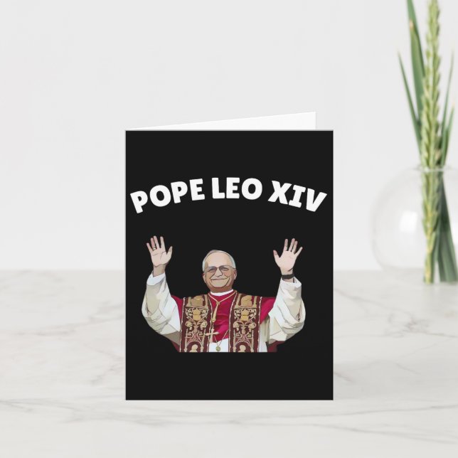 Tarjeta León Xiv - Nuevo Papa León Xiv (Anverso)
