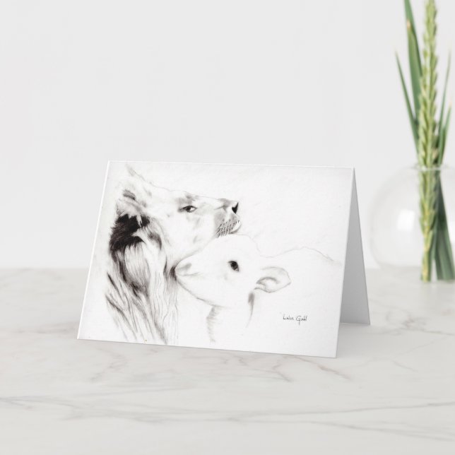 Tarjeta León y el cordero (Anverso)