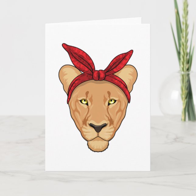 Tarjeta Leona con Bandana (Anverso)