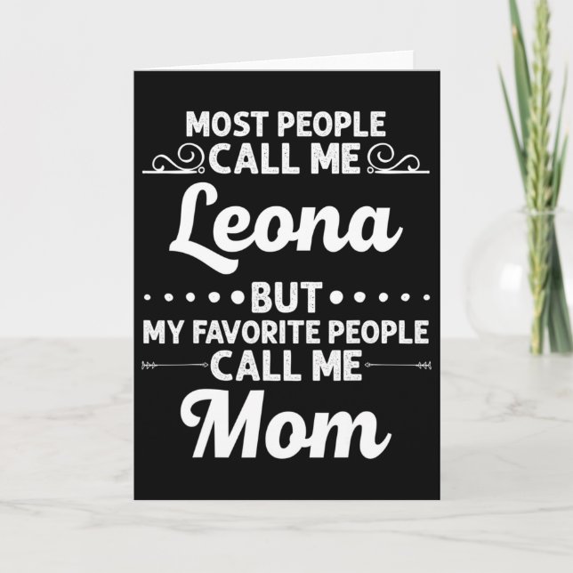 Tarjeta Leona Gift Name Funny's Day Personalizado Wo (Anverso)