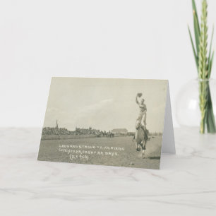 Tarjeta Leonard Stroud truco a caballo.