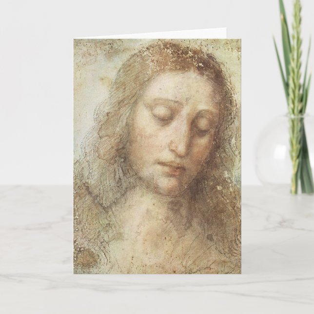 Tarjeta Leonardo da Vinci - Cristo (Anverso)