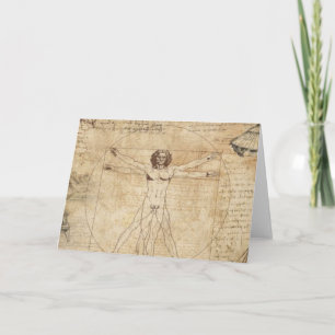 Tarjeta Leonardo Da Vinci El Vitruviano
