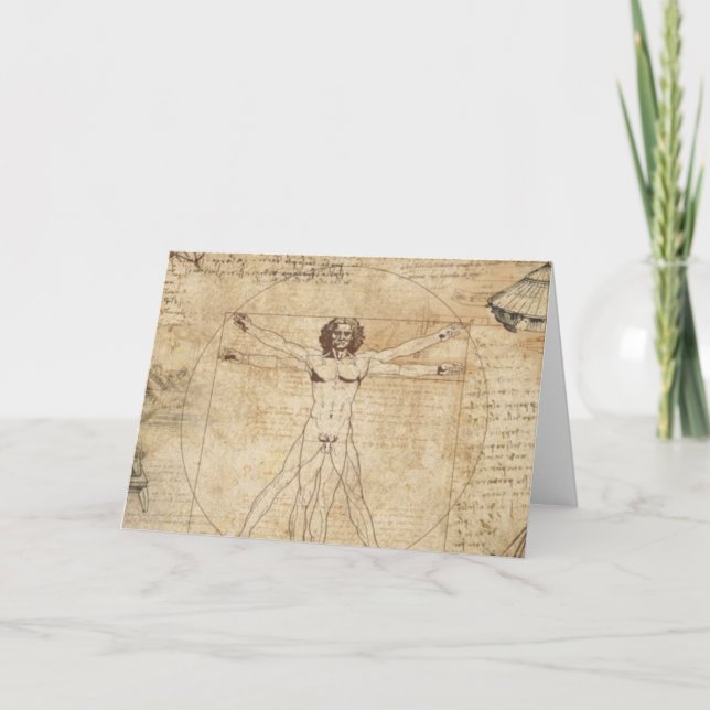 Tarjeta Leonardo Da Vinci El Vitruviano (Anverso)