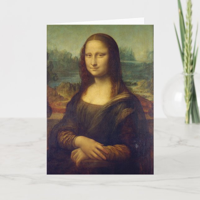 Tarjeta Leonardo Da Vinci, Mona Lisa, La Gioconda (Anverso)