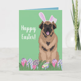 Tarjeta Leonberger Easter Bunny