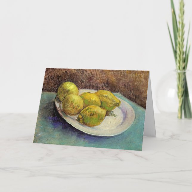 Tarjeta Leones de la vida en una placa de Vincent van Gogh (Anverso)