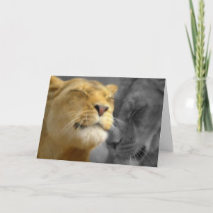 Tarjeta Leones enamorados