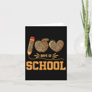 Tarjeta Leopard 100 días de clases 100 días de clases Pupi