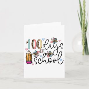 Tarjeta Leopard 100 Días De Maestros De Lápiz Cutáneo Esco