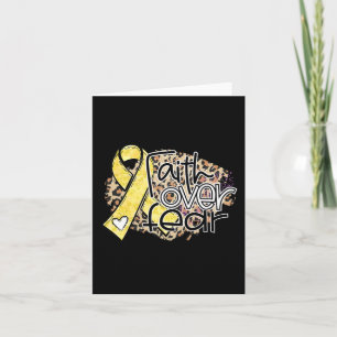 Tarjeta Leopard Faith Over Miedo Conciencia Sobre El Cánce