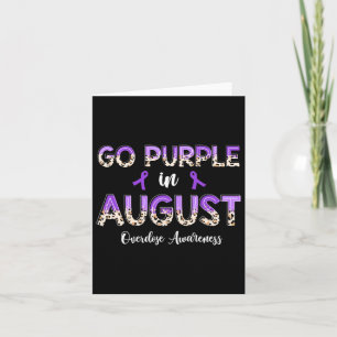 Tarjeta Leopard Go Purple en agosto Conciencia sobre Sobre