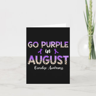 Tarjeta Leopard Go Purple en agosto Conciencia sobre Sobre