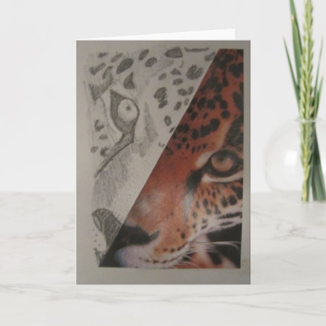 Tarjeta Leopard Greeting Card-Blank Inside (Anverso)