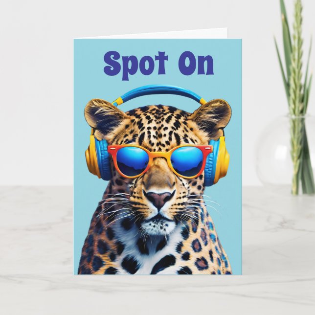 Tarjeta Leopard Jammin" (Anverso)