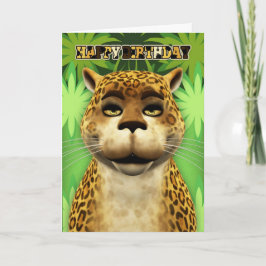 Tarjeta Leopard Jungle Birthday Card