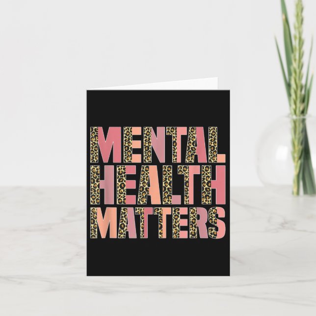 Tarjeta Leopard Mental Health S Awareness Mes (Anverso)