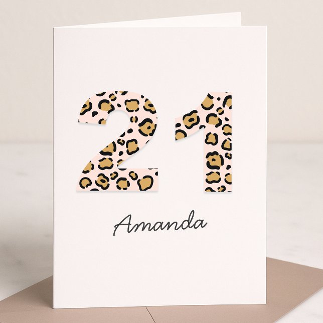 Tarjeta Leopard Print 21 | Moderno Nombre de la Cuta 21 cu (Subido por el creador)