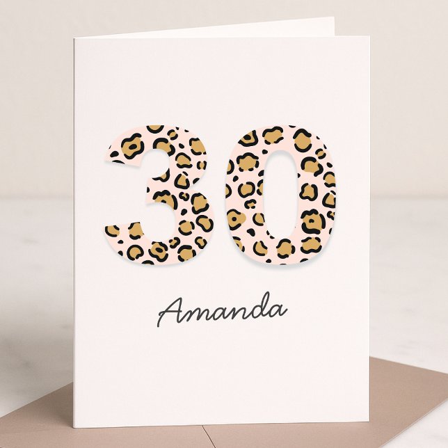 Tarjeta Leopard Print 30 | Moderno Nombre de la Cuta 30 cu (Subido por el creador)