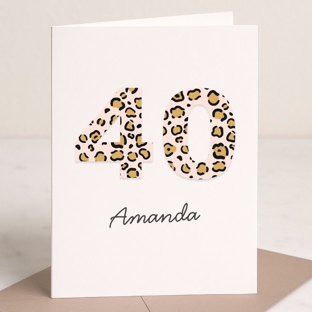 Tarjeta Leopard Print 40 | Moderno Nombre de la Cuta 40 cu (Subido por el creador)