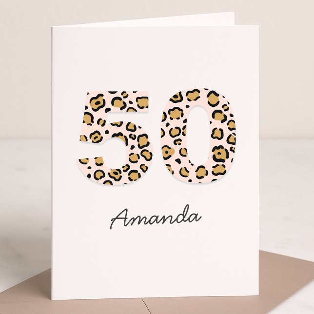 Tarjeta Leopard Print 50 | Moderno Nombre de la Cuta 50 cu (Subido por el creador)